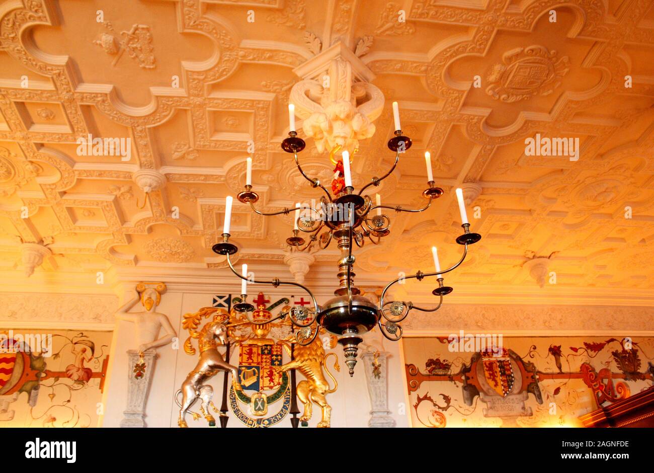 Iacobvs primvs britanniae in Palazzo Reale, il Castello di Edimburgo sulla cima di Castle Rock, Edimburgo Foto Stock