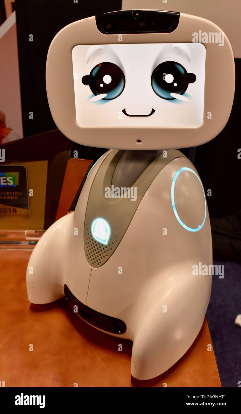 Buddy assistente personale robot da Blue Frog Robotics ha presentato al CES svelato evento tenutosi al CES, il Consumer Electronics Show di Las Vegas, Nevada, STATI UNITI D'AMERICA Foto Stock