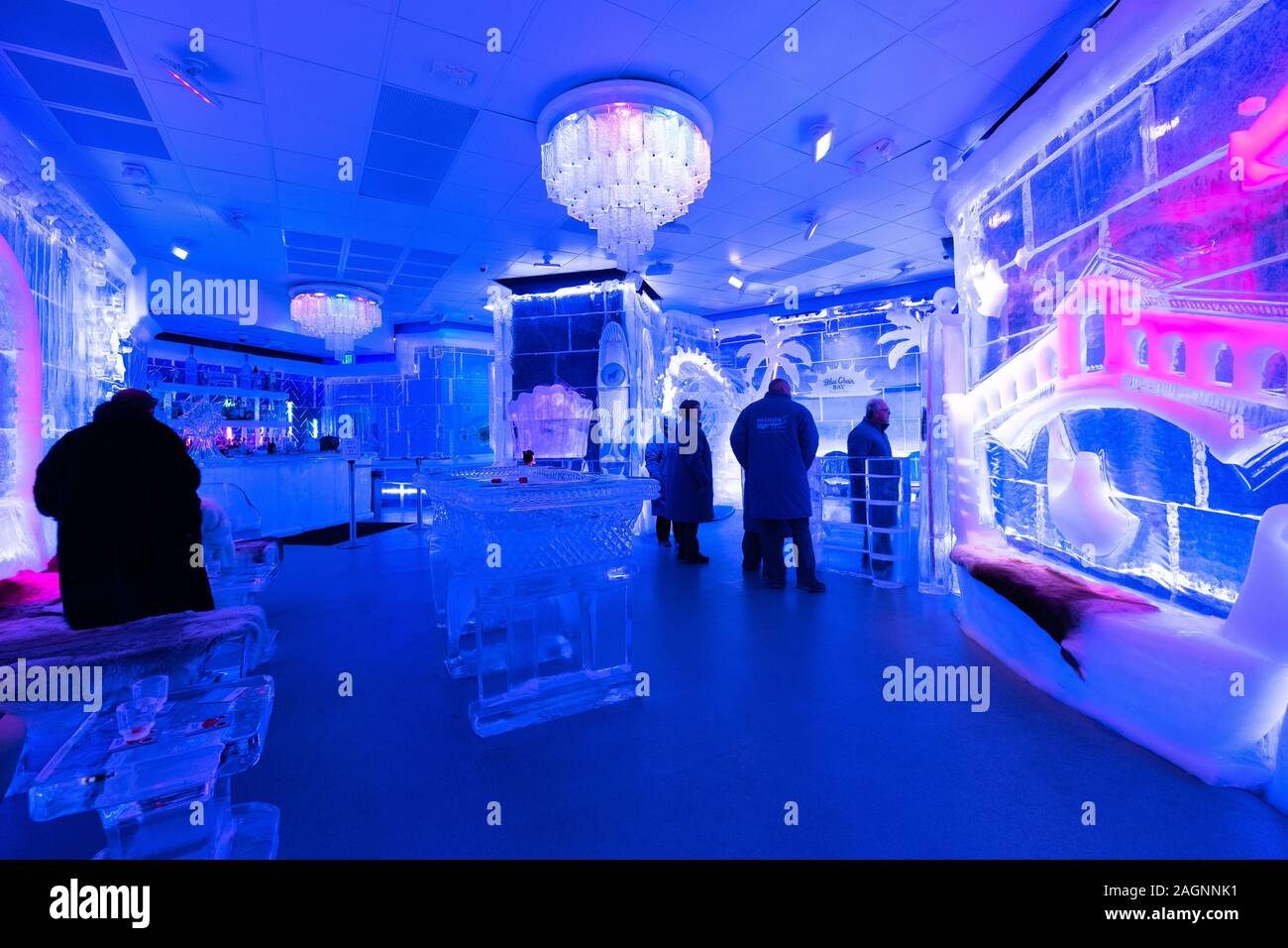 Minus5 Ice Bar al The Shoppes di Mandalay Place, Las Vegas, NV, USA Foto Stock