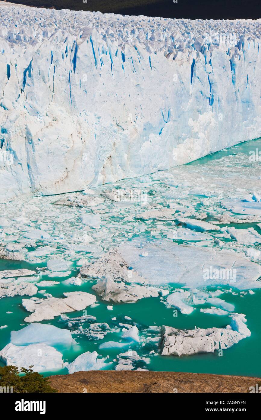 Il Ghiacciaio Perito Moreno, parco nazionale Los Glaciares, Patagonia, Argentina Foto Stock