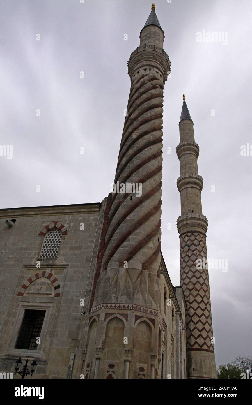 Il Üç Şerefeli moschea è uno del XV secolo moschea ottomana in Edirne, Turchia. Foto Stock