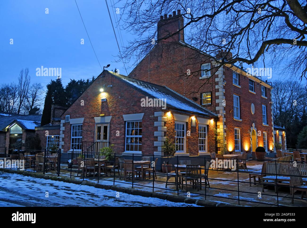 The Partridge at Stretton, country pub, Stretton, Warrington , Cheshire, Inghilterra, Regno Unito Foto Stock