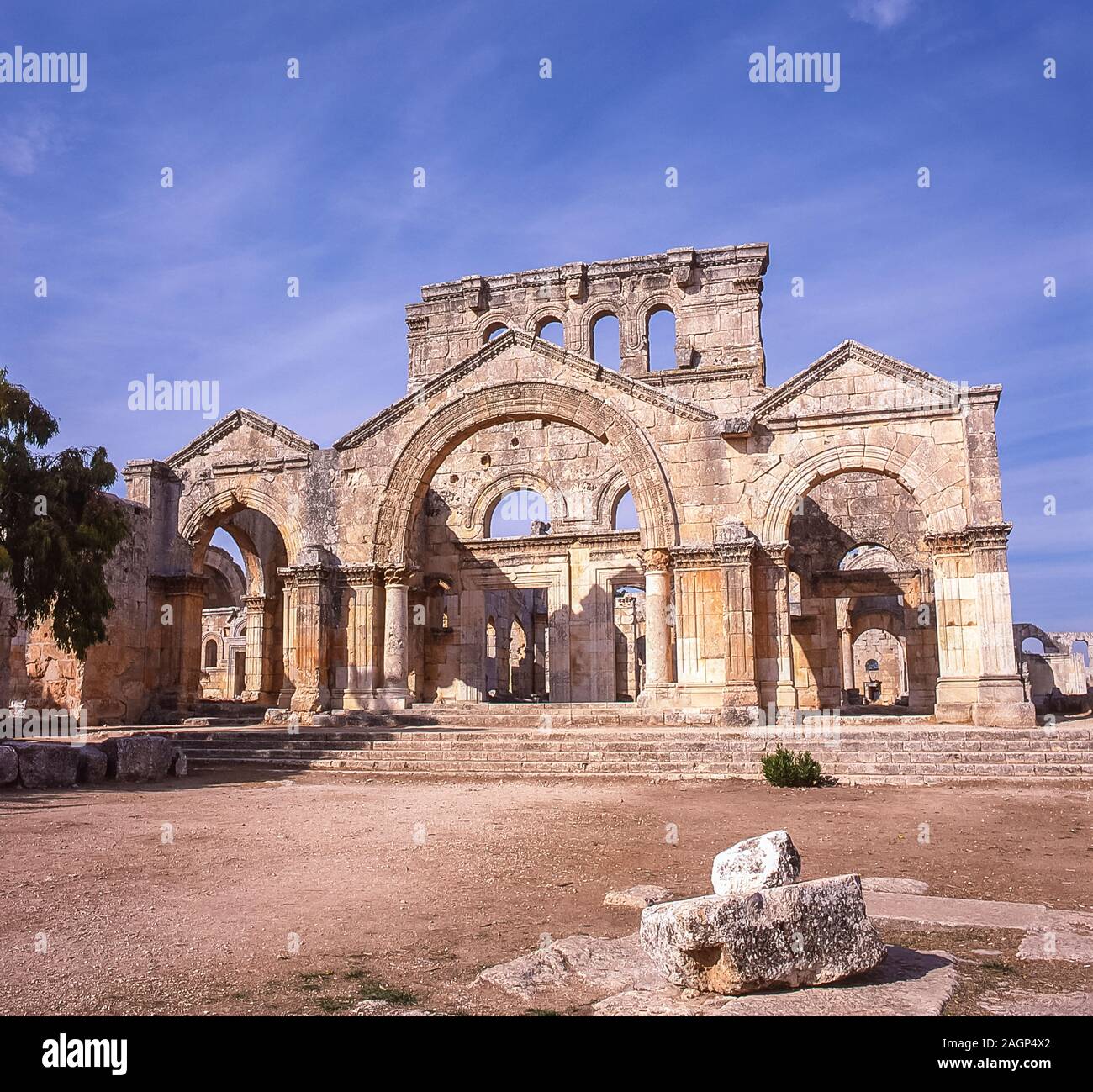 Siria. Le rovine del monastero e della chiesa di San Simeone non lontano dalla storica città siriana di Aleppo come era nel 1998 Foto Stock