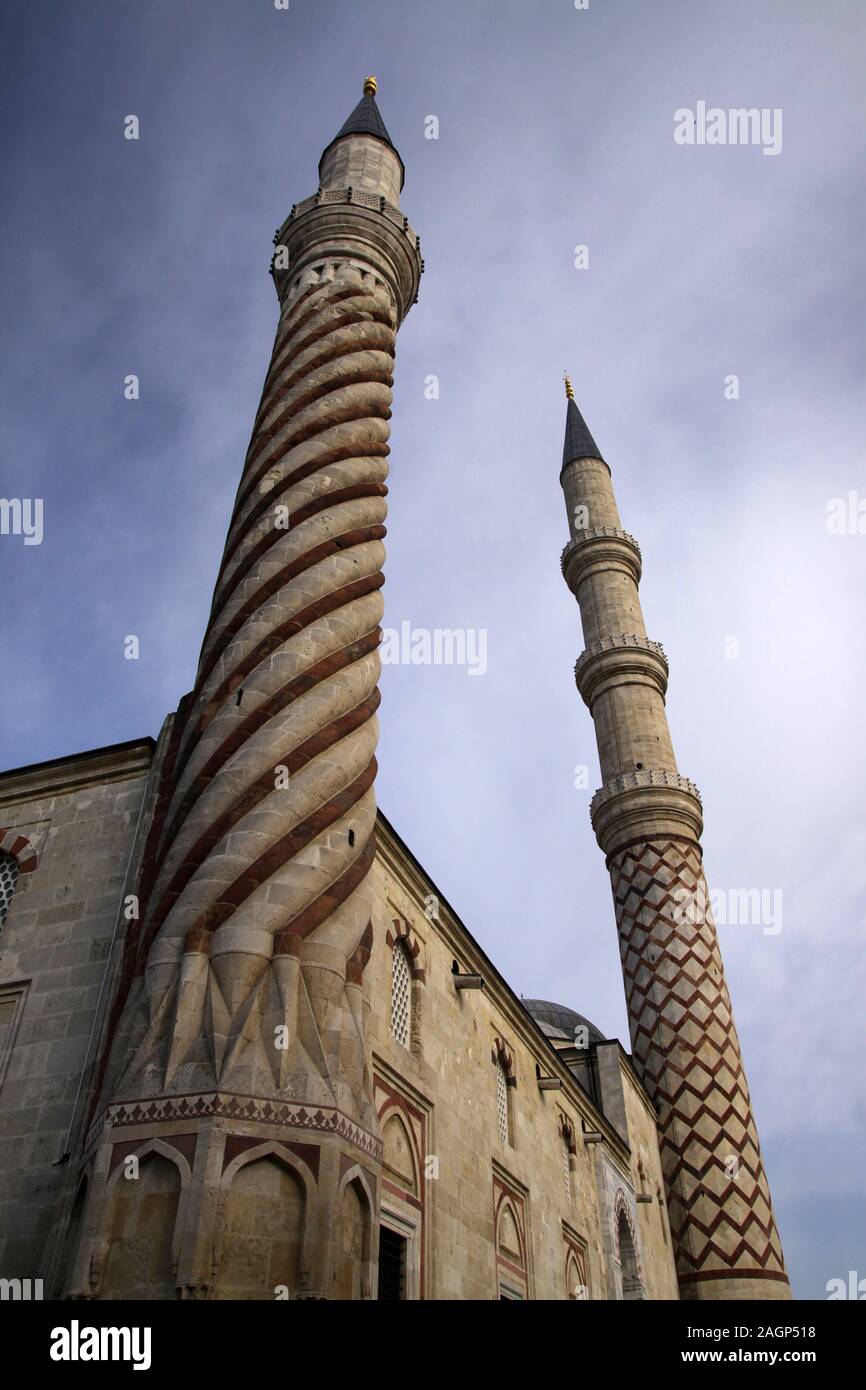 Il Üç Şerefeli moschea è uno del XV secolo moschea ottomana in Edirne, Turchia. Foto Stock