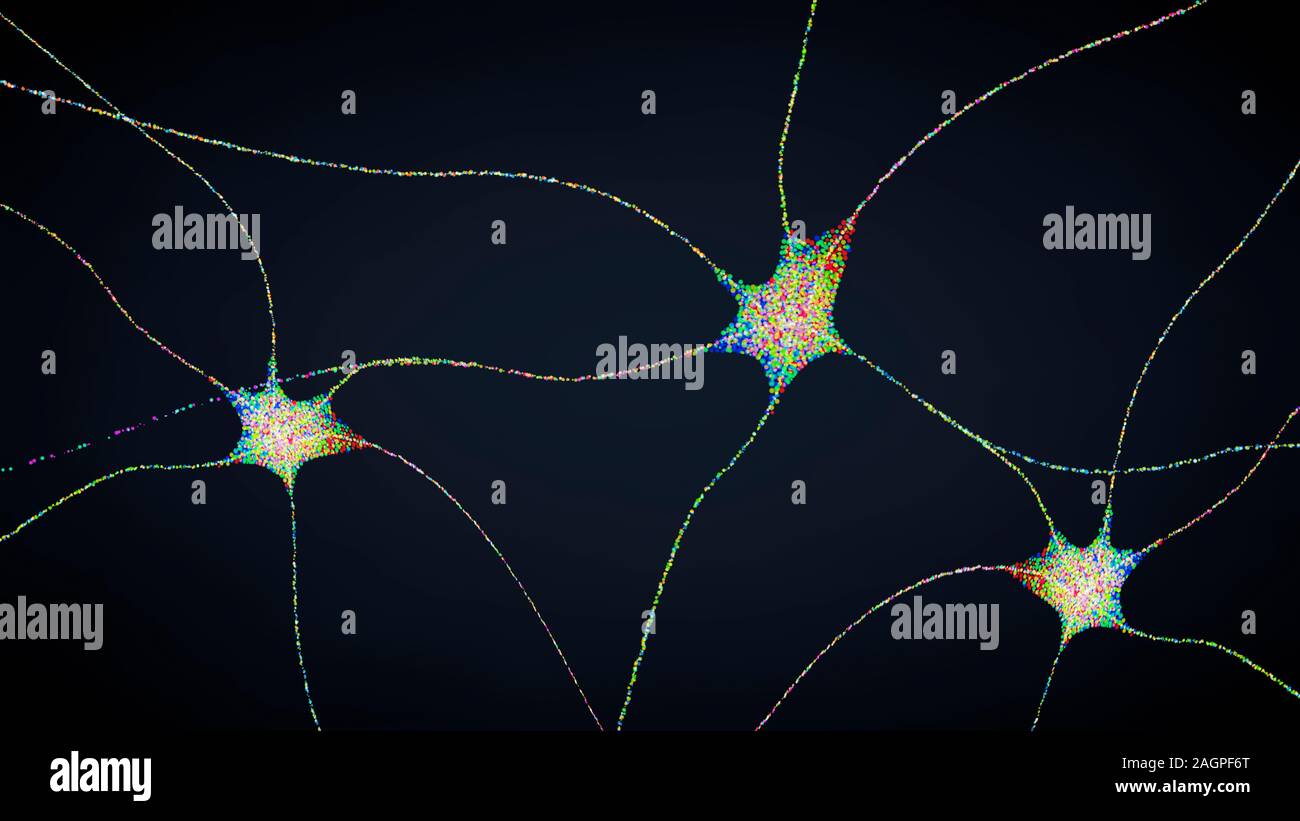 Le cellule nervose, illustrazione. Foto Stock