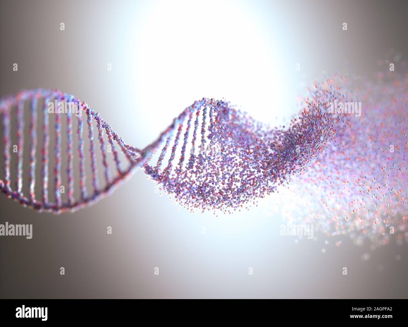 Il danno al DNA, illustrazione. Foto Stock