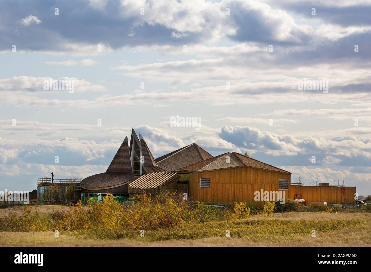 Wanuskewin Heritage Park, centro interpretativo per le culture delle popolazioni indigene delle pianure settentrionali, a Saskatchewan, Canada Foto Stock