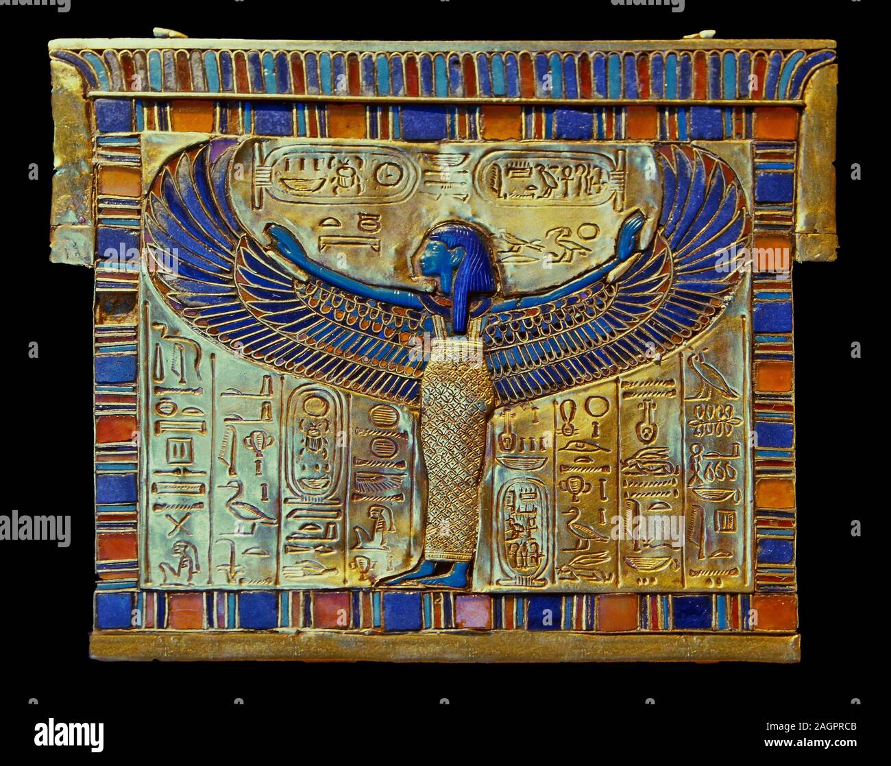 Porta specchio, Tutankhamon's Treasure, Museo delle Antichità Egizie al Cairo, Egitto, Africa. Foto Stock