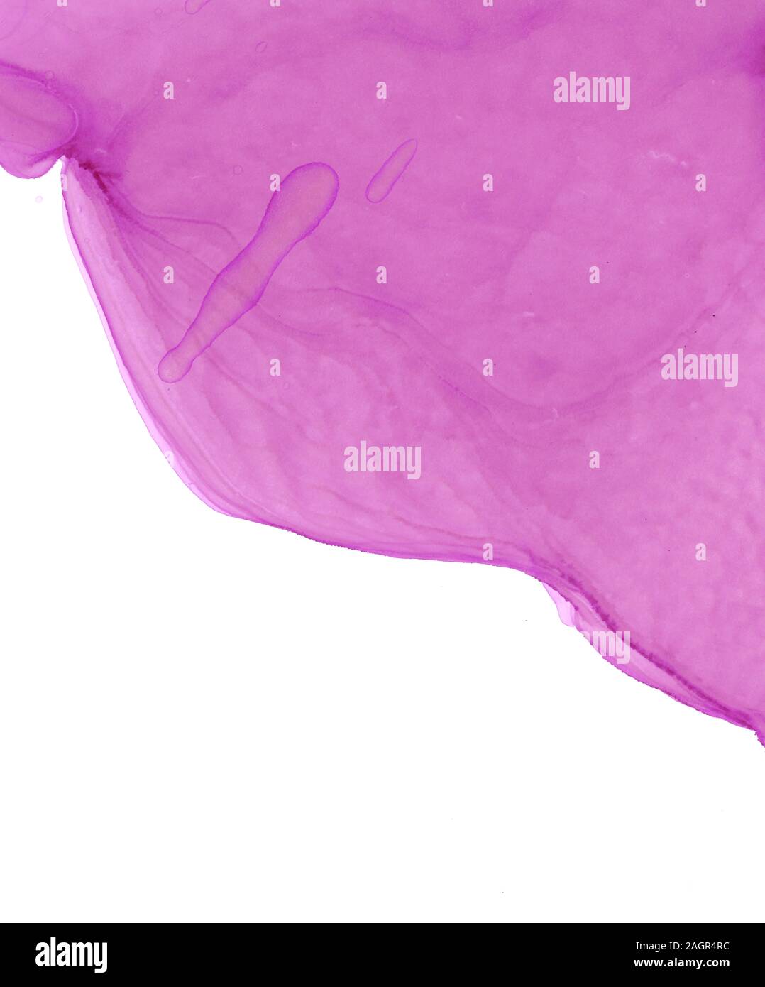 Creatività trasparente, viola l'inchiostro sono incredibilmente luminosa, luminoso, traslucido, a scorrimento libero, e asciugare rapidamente. Opere d'arte astratte. Trendy picchiettio naturale Foto Stock