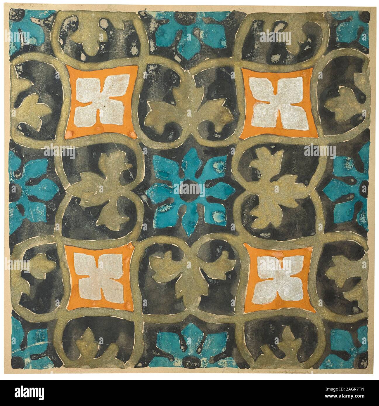 Il design tessile. Museo: Collezione privata. Autore: Leon Bakst. Foto Stock