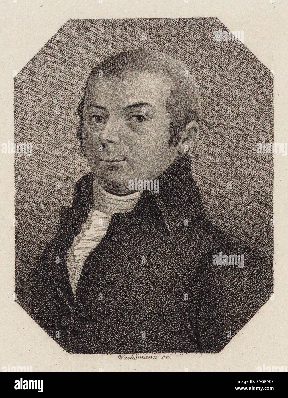 Ritratto del violoncellista Joseph Franz Weigl (1740-1820). Museo: Collezione privata. Autore: ANTON WACHSMANN. Foto Stock