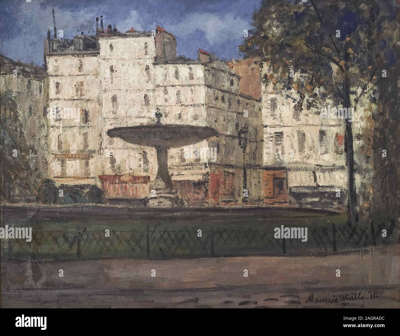 Place Pigalle. Museo: Musée de Montmartre, Parigi. Autore: Maurice Utrillo. Foto Stock