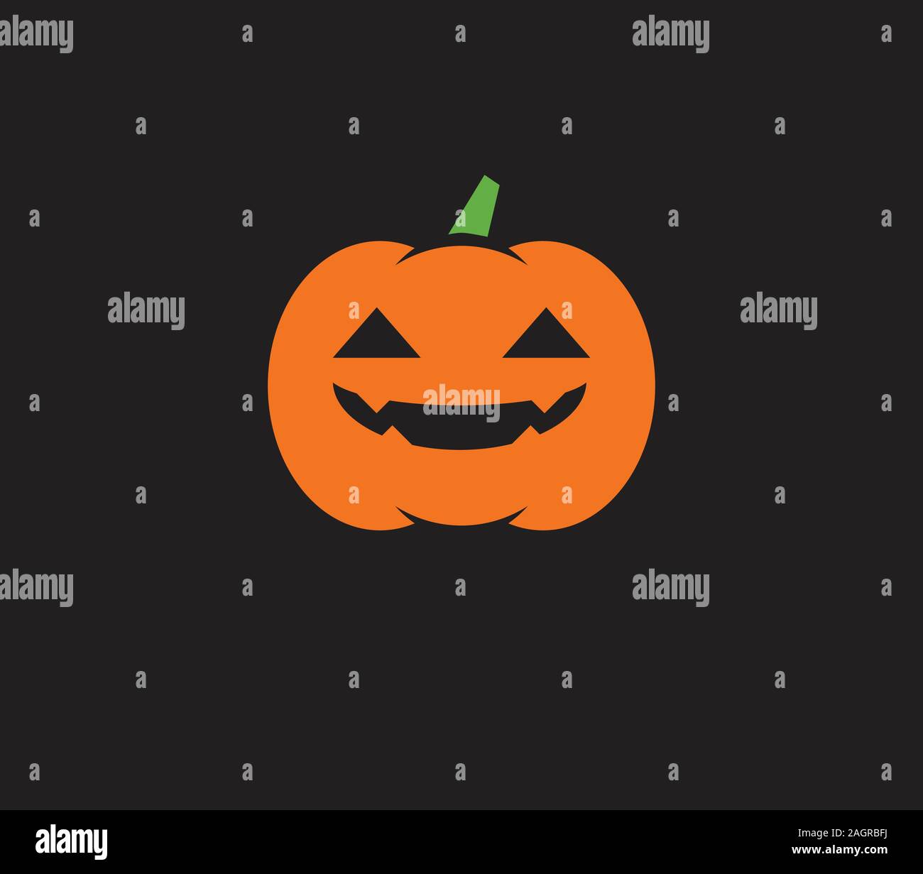 Zucca di Halloween logo. Isolato illustrazione vettoriale Illustrazione Vettoriale