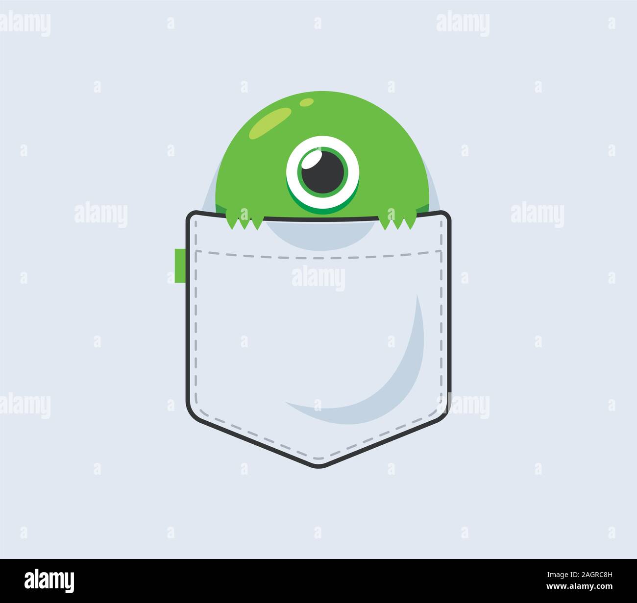 Un ciclope dietro la tasca Illustrazione Vettoriale