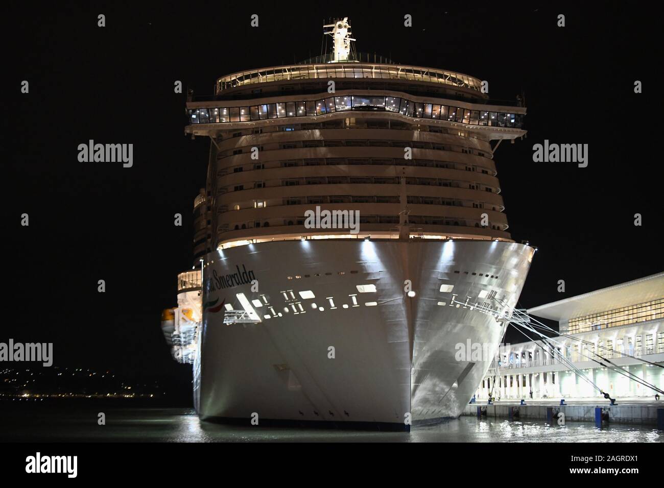 Savona, Italia. Xx Dec, 2019. Costa Smeralda durante la presentazione  dell'ultimo peschereccio della flotta di Costa Crociere presso la navata  Costa Smeralda in Savona, Italia, Dicembre 20 2019 Credit: Indipendente  Agenzia fotografica/Alamy