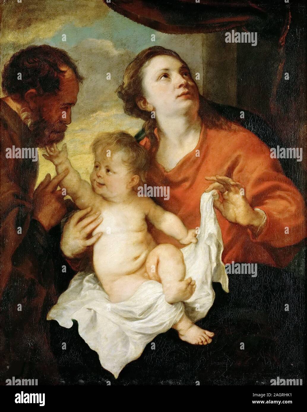 La Santa Famiglia. Museo: Museo di Storia dell'arte, Vienne. Autore: Anthony Van Dyck. Foto Stock