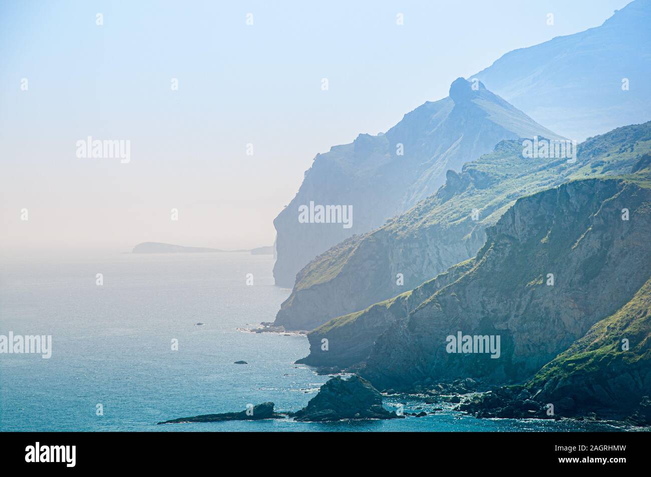 Clift e scena costiere dal nord della spagna - Paese Basco Foto Stock
