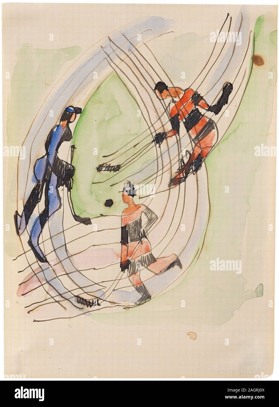 I giocatori di hockey. Museo: Collezione privata. Autore: Ernst Ludwig Kirchner. Foto Stock