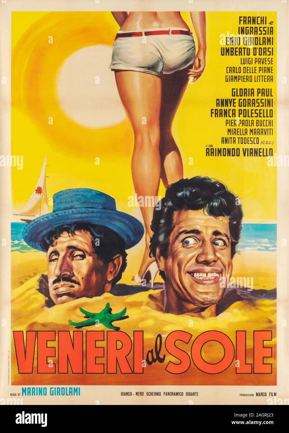 Poster del filmato "Veneri al sole' da Marino Girolami. Museo: Collezione privata. Autore: anonimo. Foto Stock