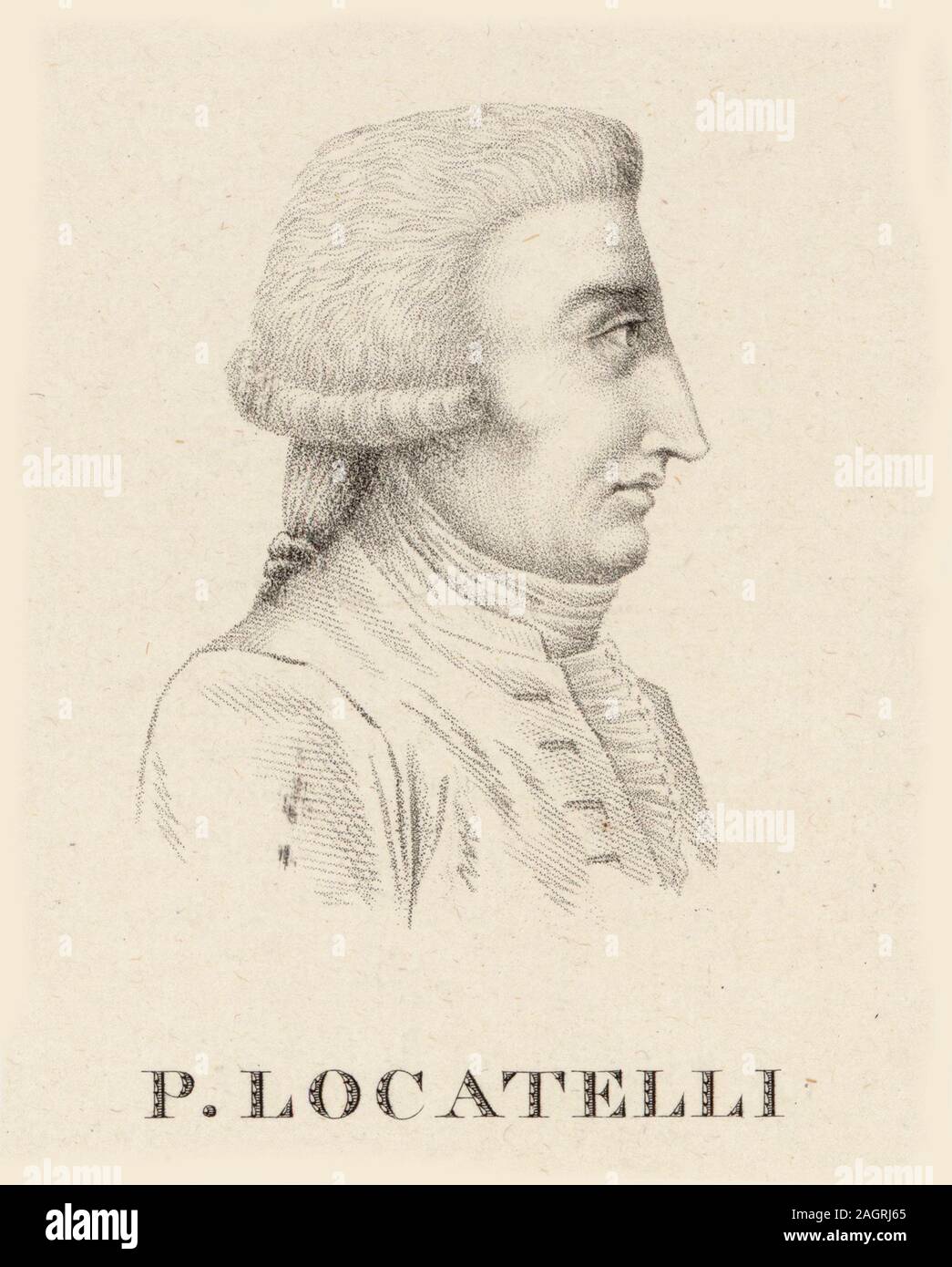 Ritratto del violinista e compositore Pietro Antonio Locatelli (1695-1764). Museo: Collezione privata. Autore: Jean Baptiste Ponce Lambert. Foto Stock