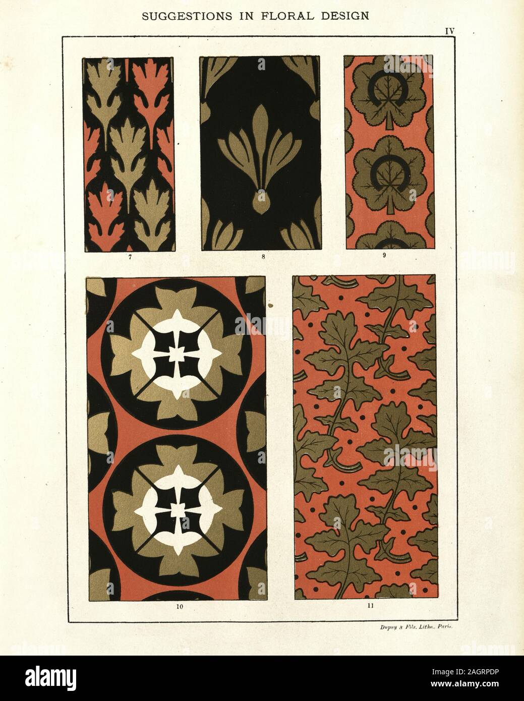 Suggerimenti nel design floreale, F. Edward Hulme.Vittoriano, XIX SECOLO Foto Stock