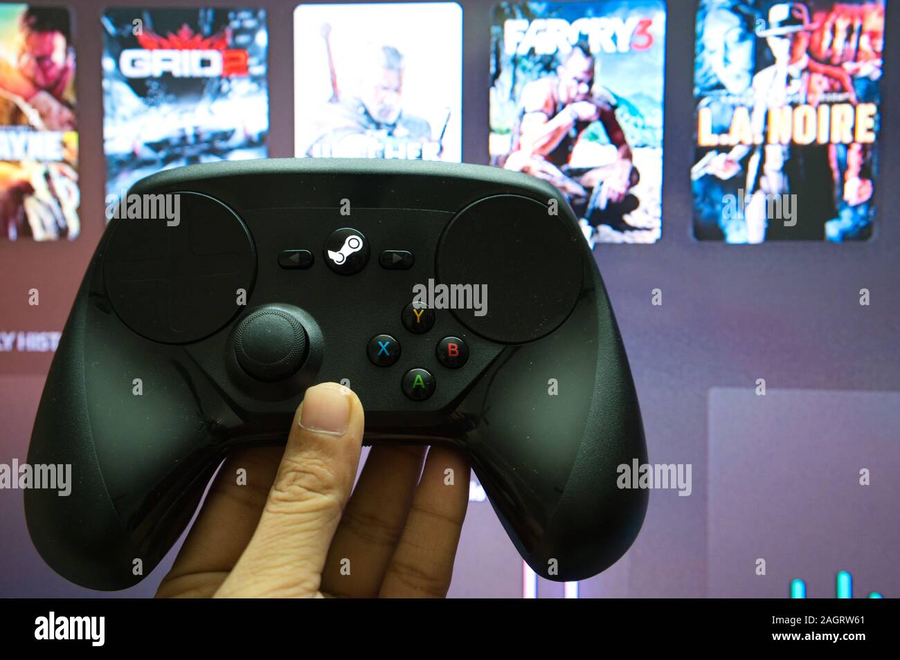 Controller di vapore dalla valvola con la sua confezione originale nel suo stato originale prima di essere interrotto Foto Stock