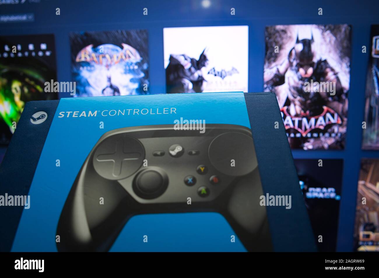 Controller di vapore dalla valvola con la sua confezione originale nel suo stato originale prima di essere interrotto Foto Stock