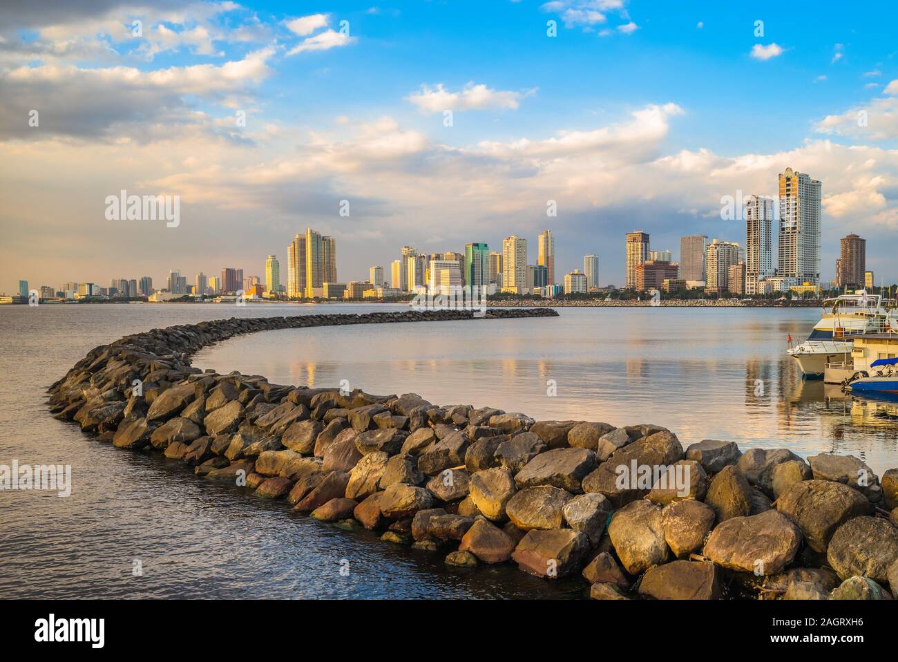 Porto di Manila a Baia di Manila, Filippine Foto Stock
