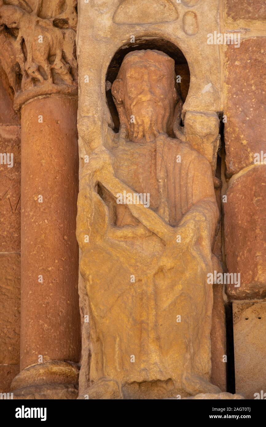 Alfonso VIII, Iglesia de Santo Domingo, romanico, siglo XII, Soria, Comunidad Autónoma de Castilla, Spagna, Europa. Foto Stock