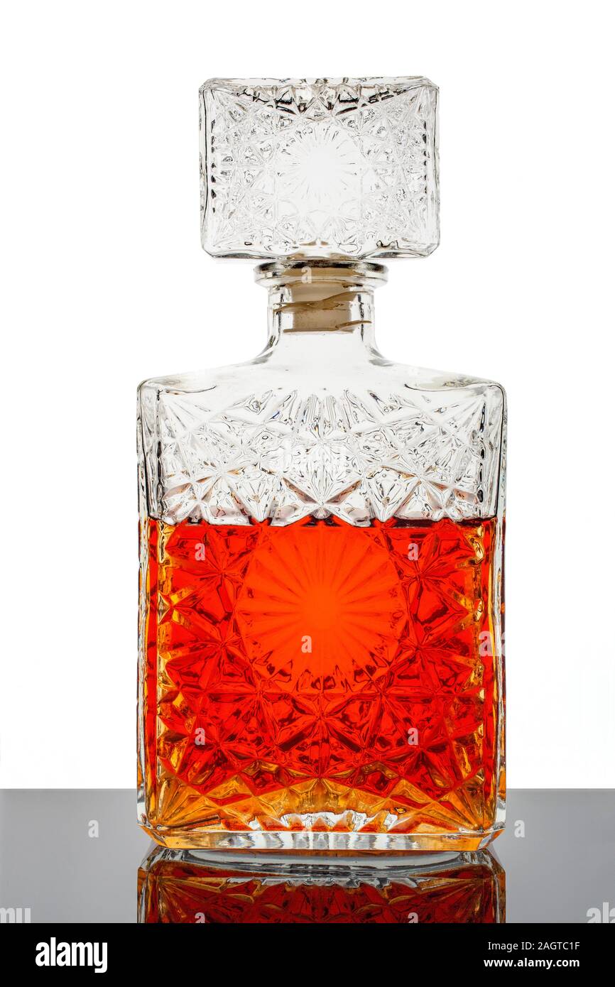 Vintage bottiglia di vetro con le acquaviti di cognac Foto Stock