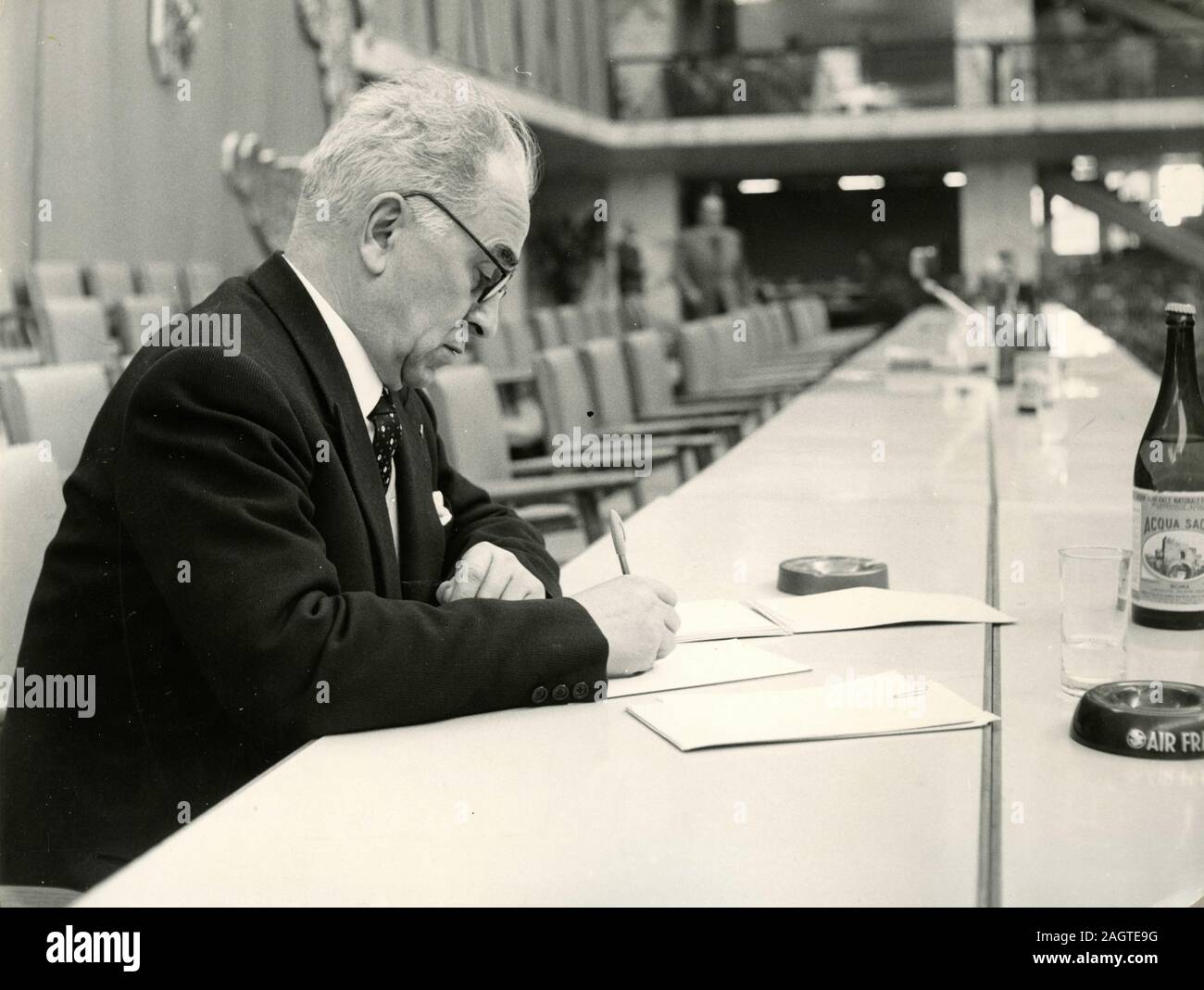 Politico italiano Luigi Longo, Roma, Italia degli anni sessanta Foto Stock