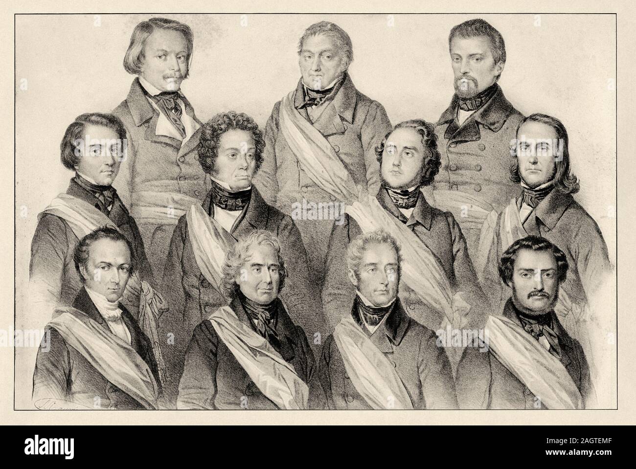 Governo provvisorio del 1848 (24 febbraio-maggio 10, 1848). Governo costituito, in seguito alla caduta della monarchia di luglio, dopo il rivoluzionario Foto Stock