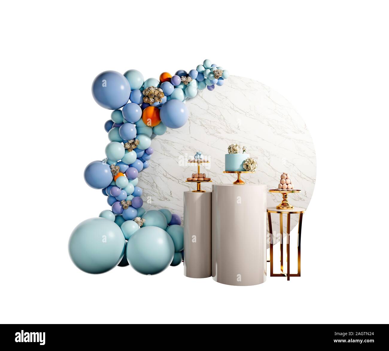 3D render celebrazione decor Foto Stock