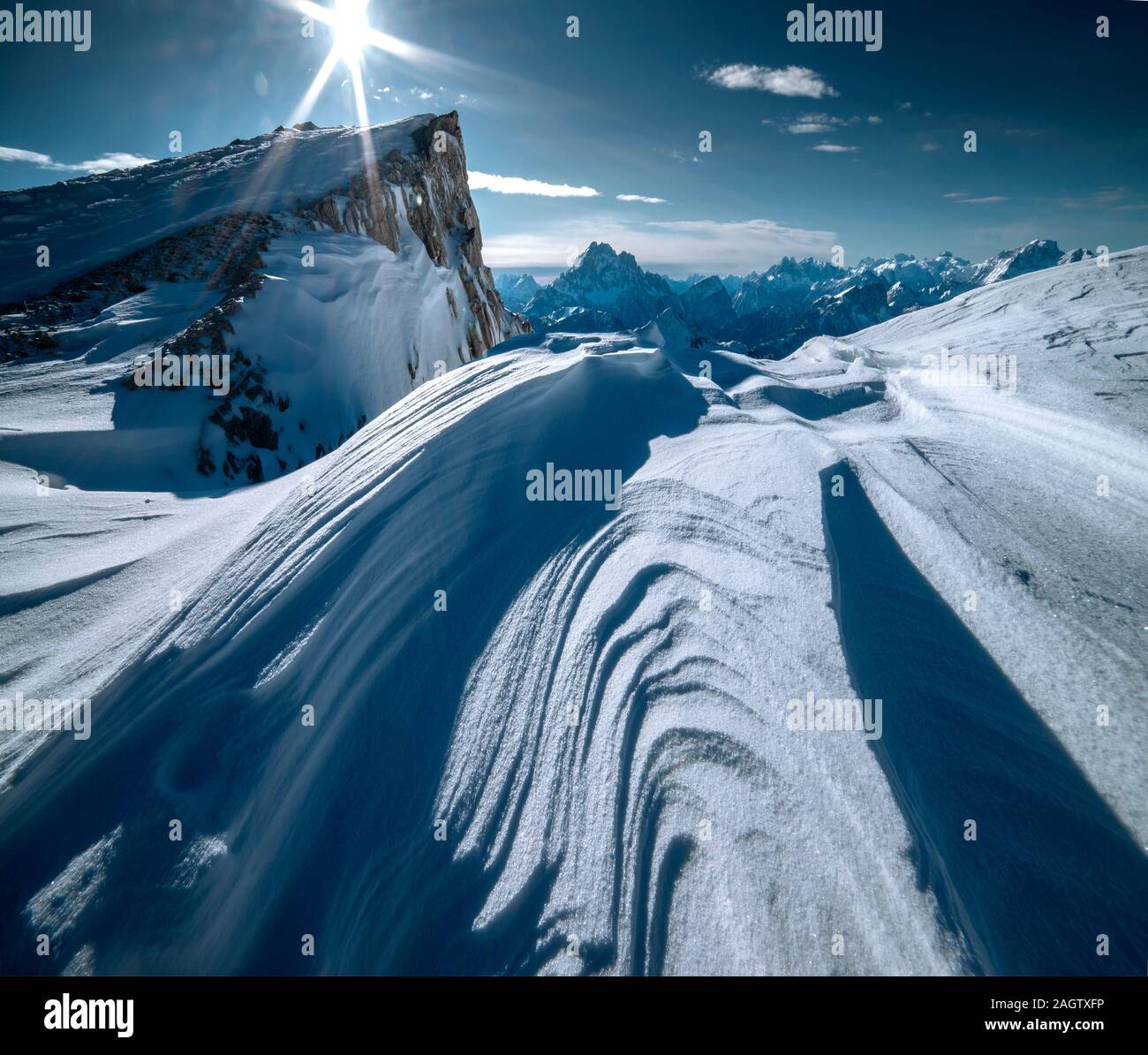 Le splendide montagne delle Dolomiti Foto Stock