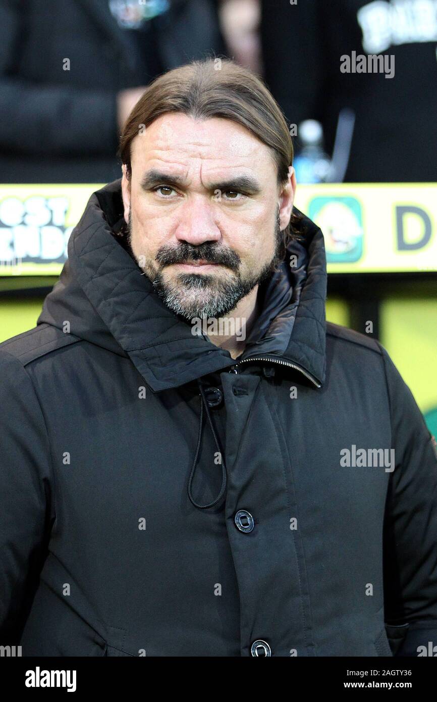 Norwich, Regno Unito. Xxi Dec, 2019. Norwich City managerÊDaniel Farke durante il match di Premier League tra Norwich City e Wolverhampton Wanderers a Carrow Road il 21 dicembre 2019 a Norwich in Inghilterra. Credito: Immagini di PHC/Alamy Live News Foto Stock