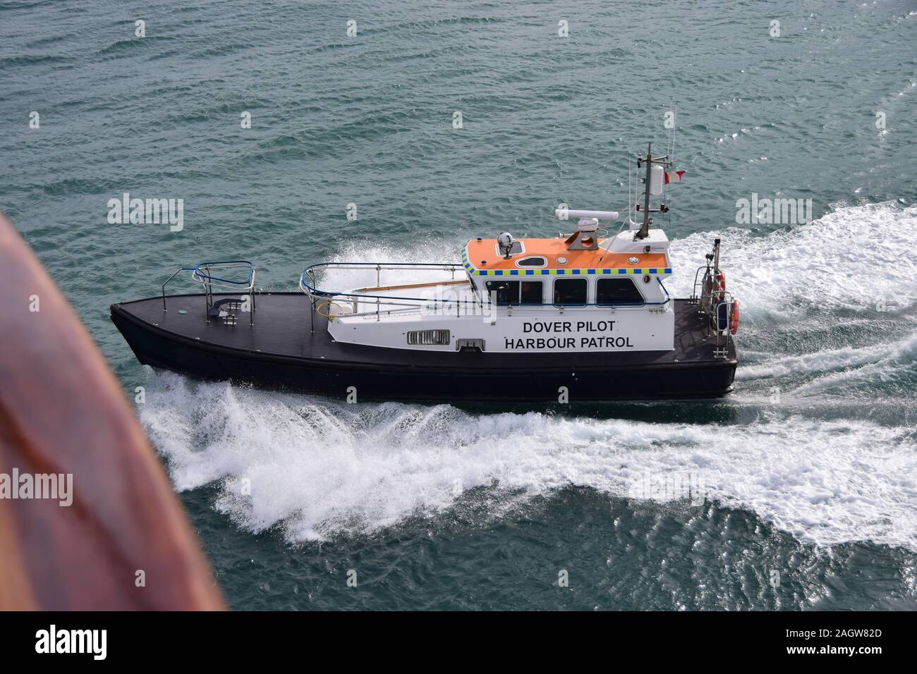 Dover pilota, Harbour Patrol, lancio, Dover, Kent, England, Regno Unito Foto Stock