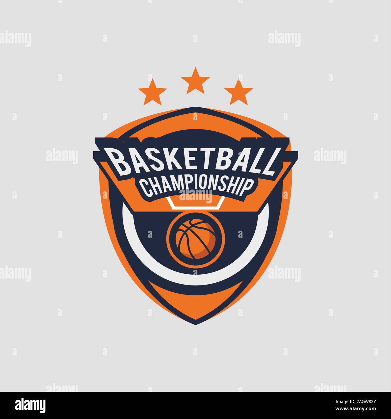 Il logo di basket modello. Illustrazione Vettoriale. Illustrazione Vettoriale