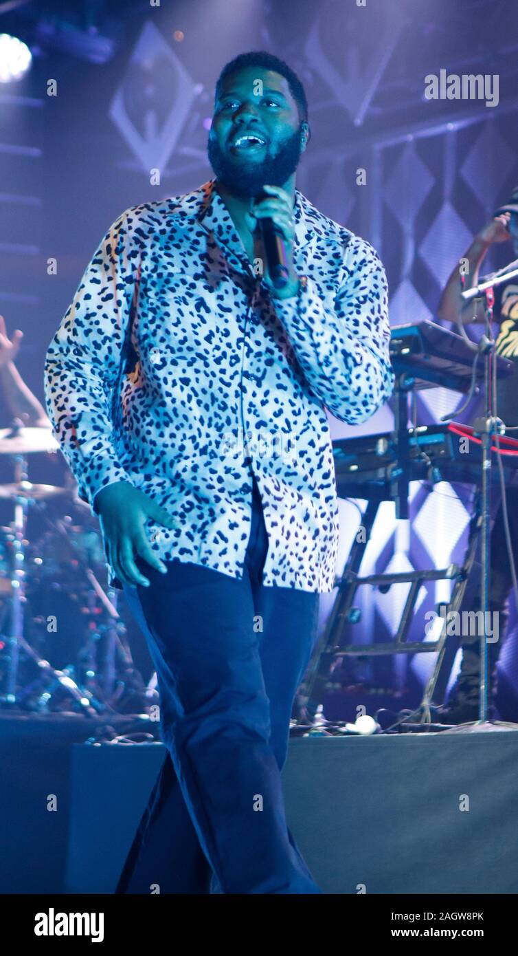 Khalid esegue a 99,5 Jingle palla in Washington, DC, Dicembre 16th, 2019 Foto Stock