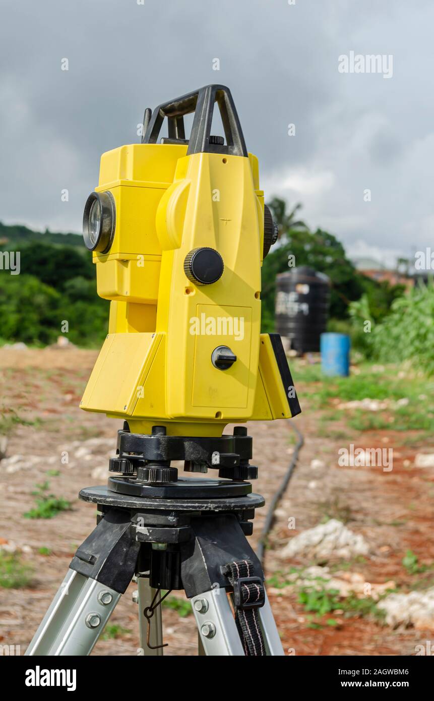 Lato di Teodolite Foto Stock