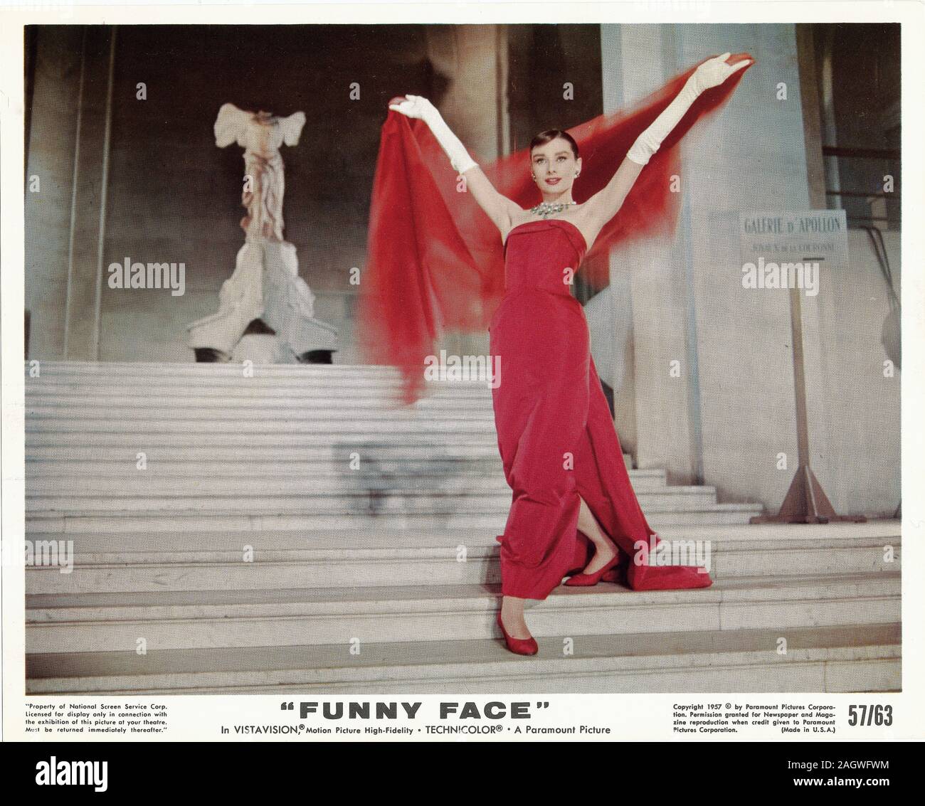 Audrey Hepburn in motion picture Funny Face ca. 1957 Foto Stock
