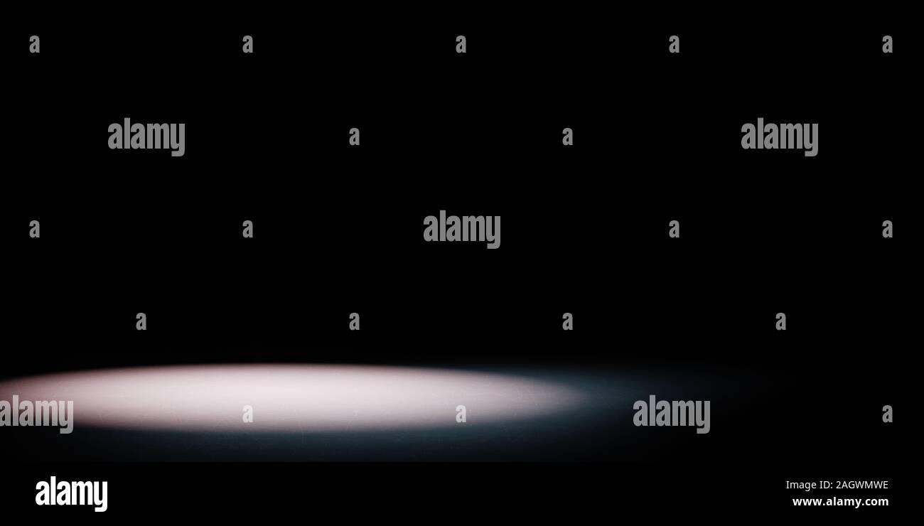 Vuoto area bianca protagonista su sfondo nero con copia spazio 3D illustrazione Foto Stock