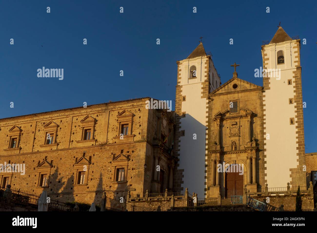 E storica città vecchia di Caceres, Spagna Foto Stock