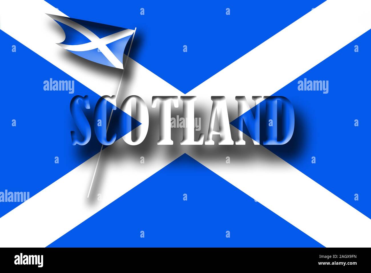 Bandierina della Scozia Foto Stock