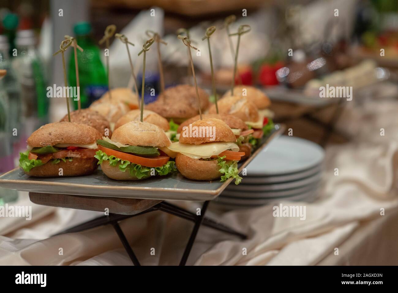 Antipasti ben organizzati Foto Stock