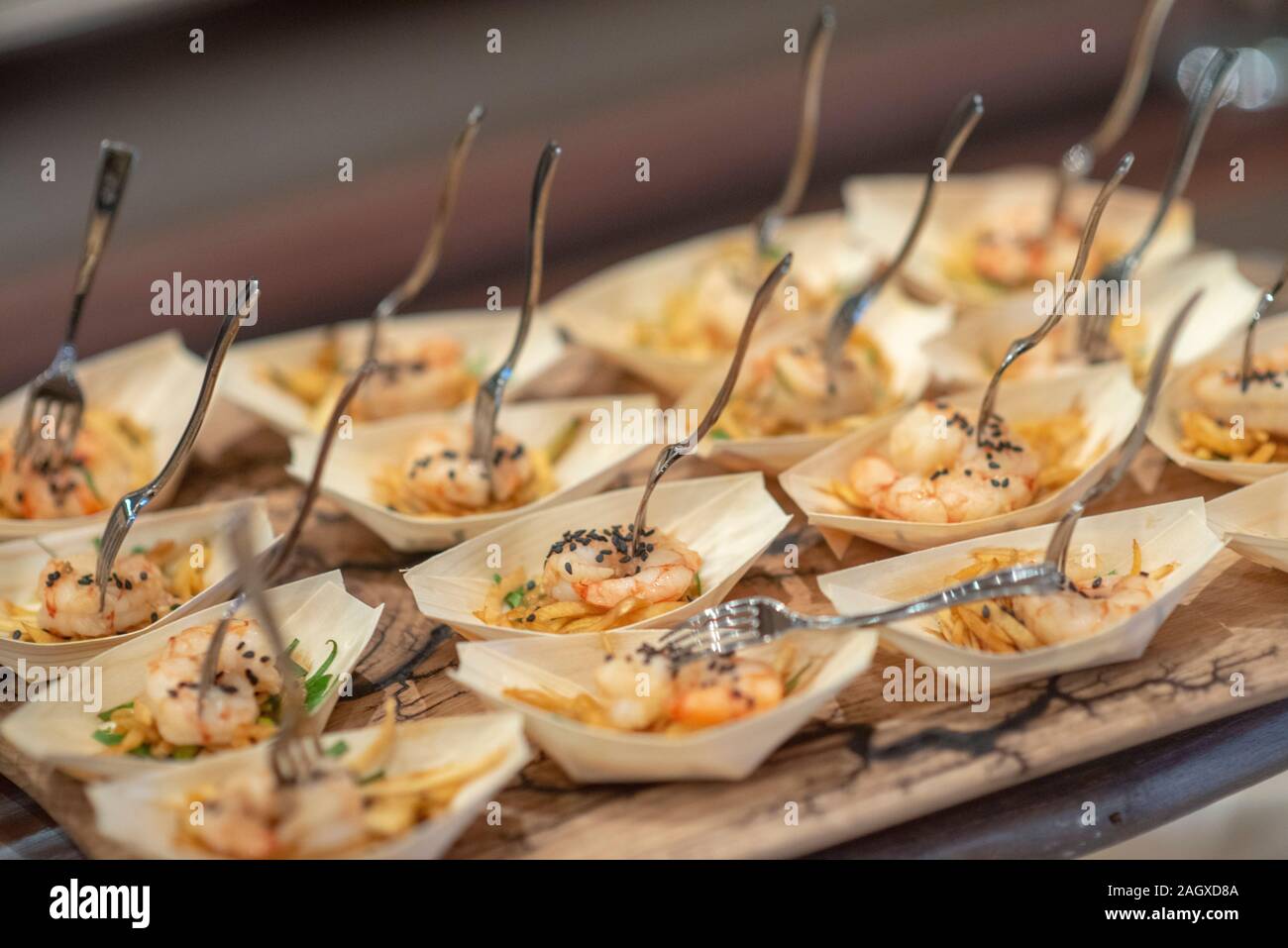 Antipasti ben organizzati Foto Stock