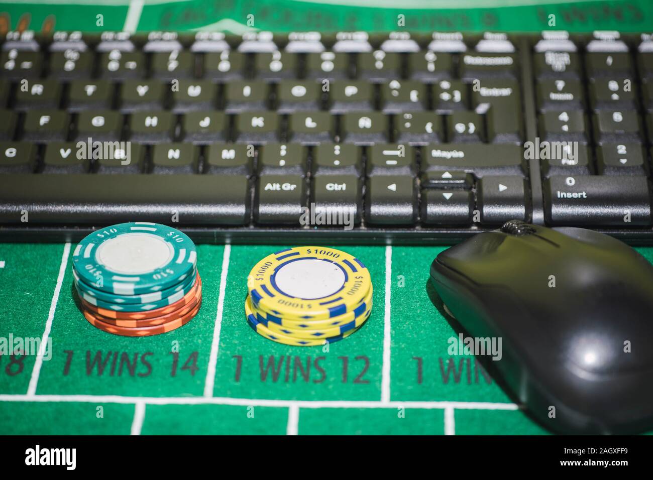 Giochi online e scommesse Foto Stock