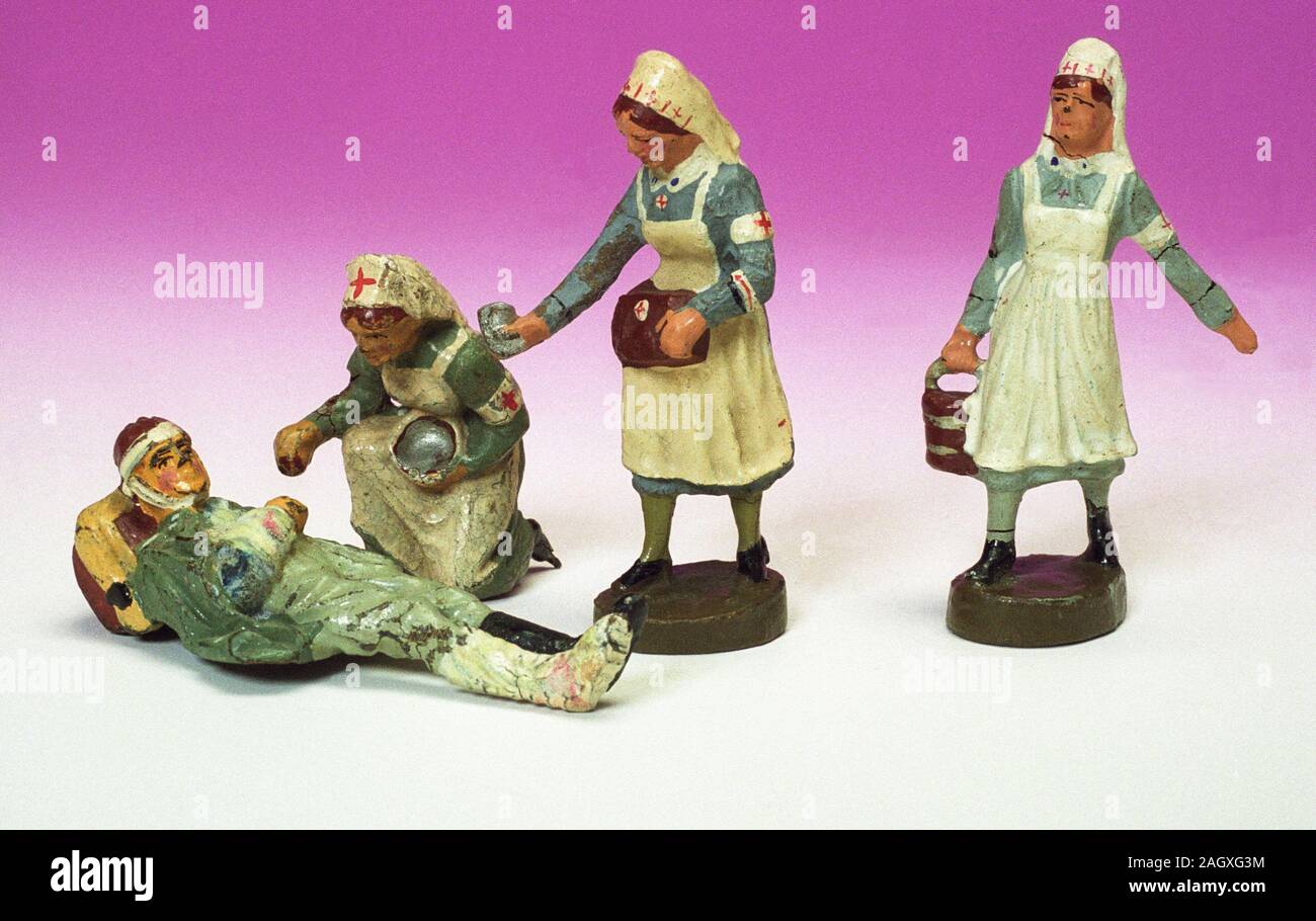 TOY SOLDIERS in plastelina di uniformi tedesche health care Foto Stock