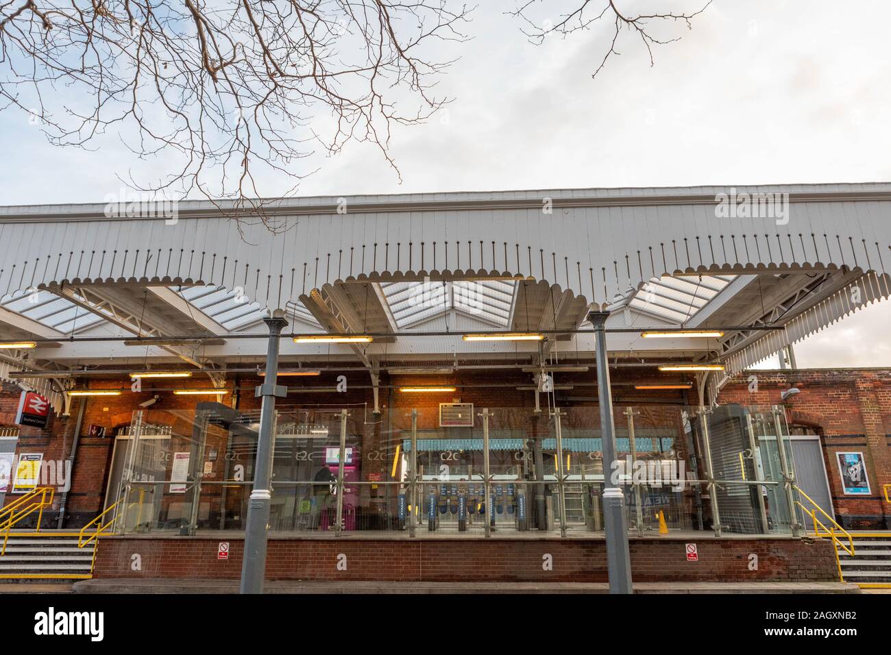 Southend Stazione Centrale. Southend on Sea, Essex, Regno Unito Foto Stock