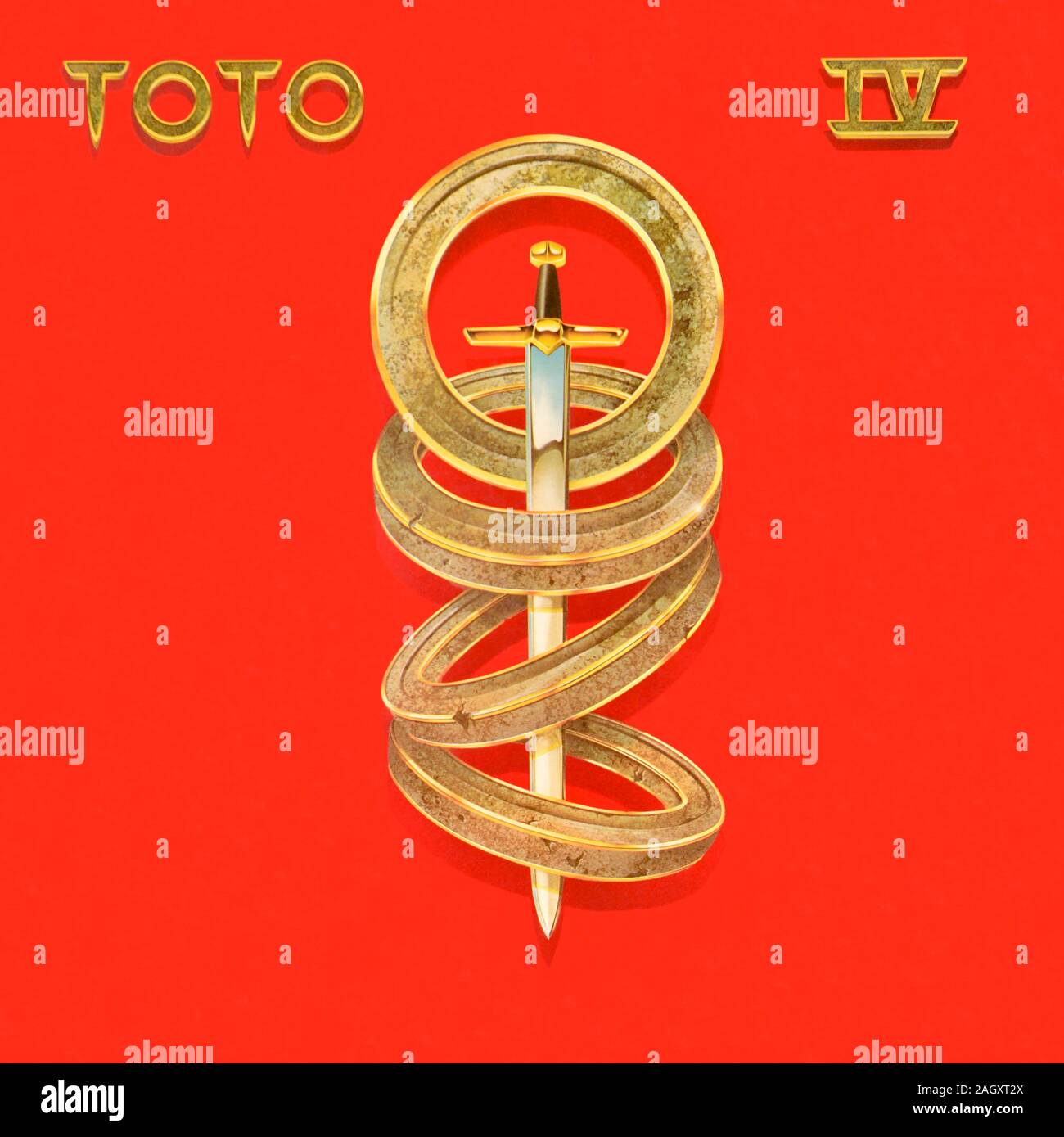 Toto - copertina originale in vinile - Toto IV - 1982 Foto Stock