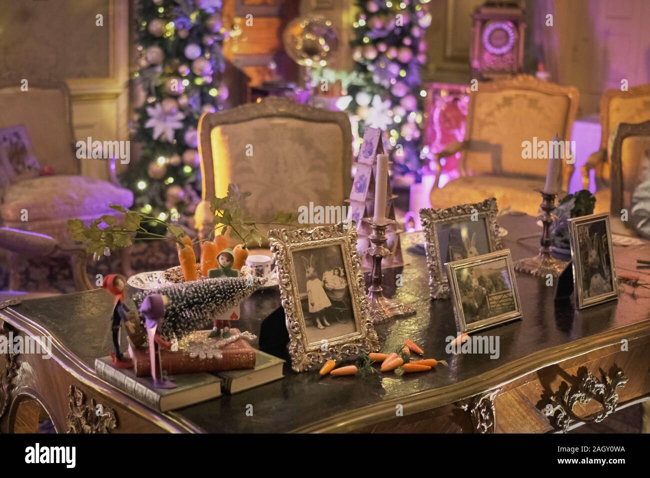 "Alice nel Palazzo' Display di Natale presso il Palazzo di Blenheim e durante il mese di dicembre 2019 Foto Stock